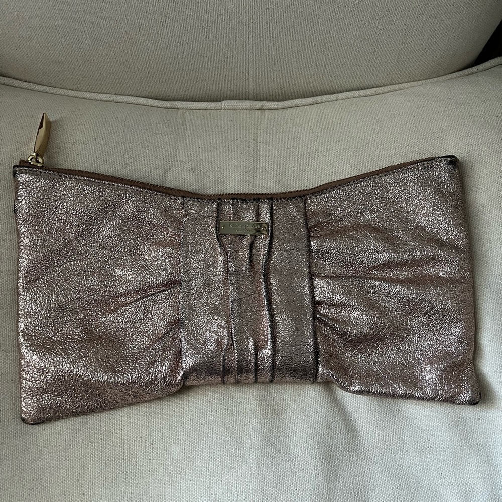 Kate Spade Metallic Rose Gold Clutch